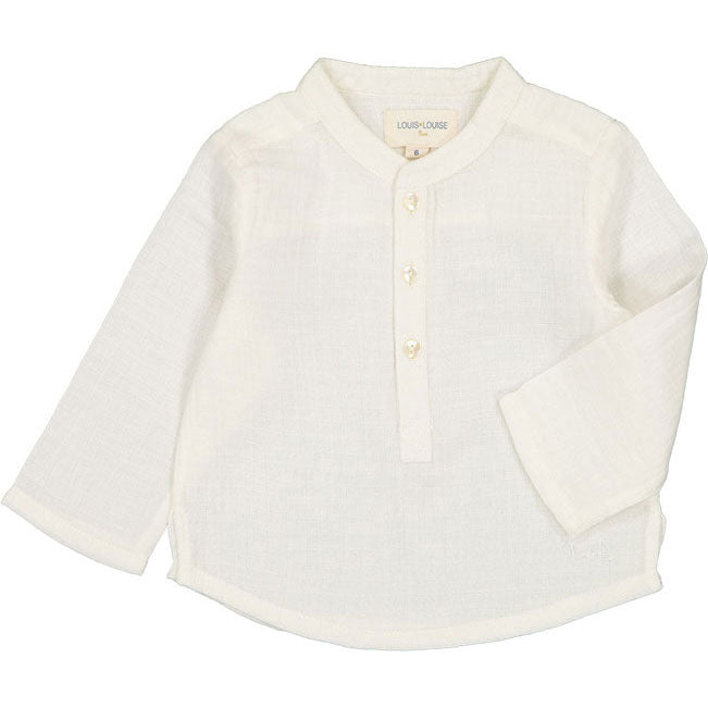 Louis Louise Cream Organic Cotton Grand-Pere Shirt