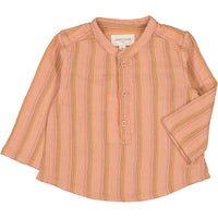 Louis Louise Pink Stripe Bayadere Grand-Pere Baby Shirt