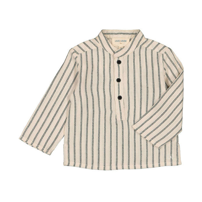 Louis Louise Black/White Stripes Baby Grand Pere Tunic