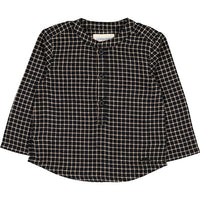 Louis Louise Black Check Twill Grand-Pere Baby Shirt