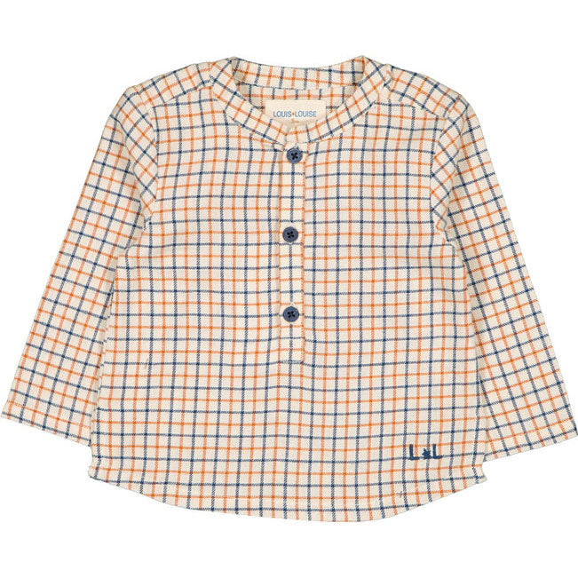 Louis Louise Cream Check Twill Grand-Pere Baby Shirt