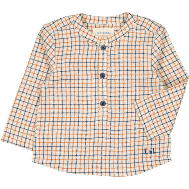 Louis Louise Cream Check Twill Grand-Pere Baby Shirt
