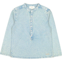 Louis Louise Sky Blue Chambray Washed Grand-Pere Shirt