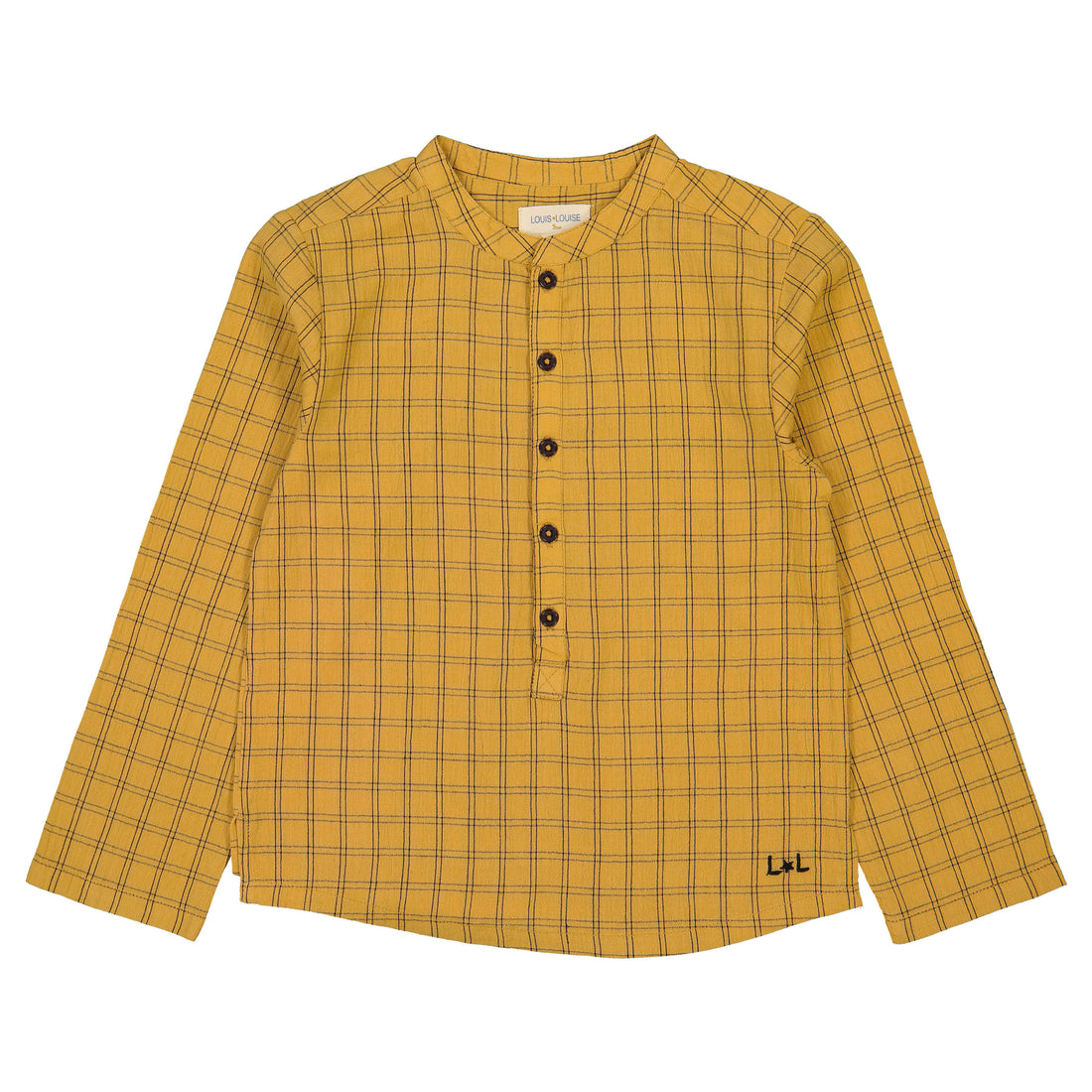 Louis Louise Sand Check Grand-Pere Shirt