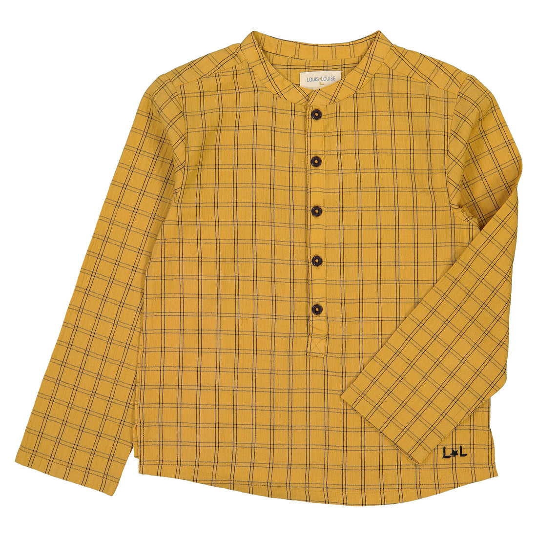 Louis Louise Sand Check Grand-Pere Shirt