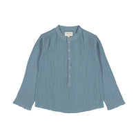 Louis Louise Blue Crepe Cotton Grand Pere Tunic