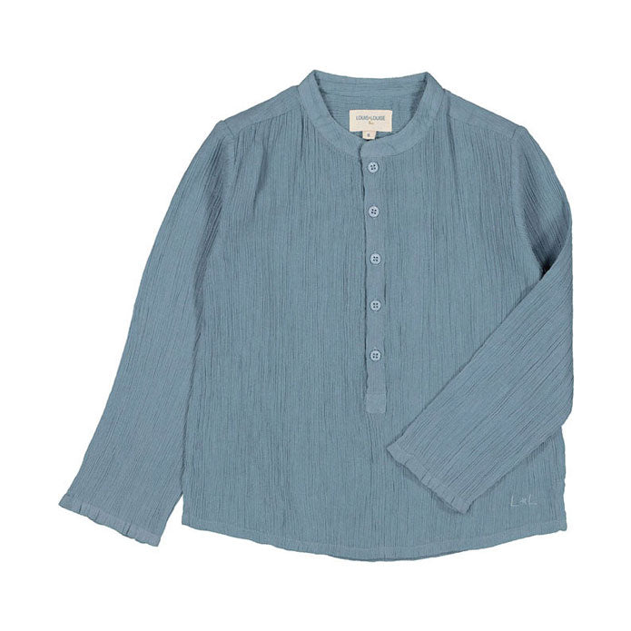 Louis Louise Blue Crepe Cotton Grand Pere Tunic