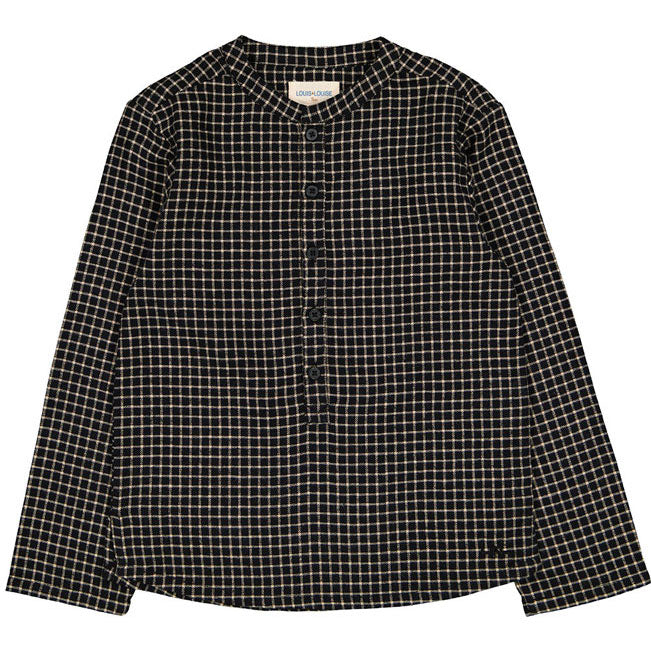 Louis Louise Black Check Twill Grand-Pere Shirt