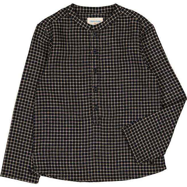 Louis Louise Black Check Twill Grand-Pere Shirt