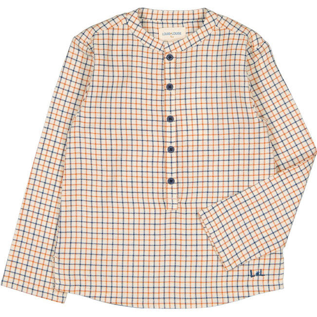 Louis Louise Cream Check Twill Grand-Pere Shirt