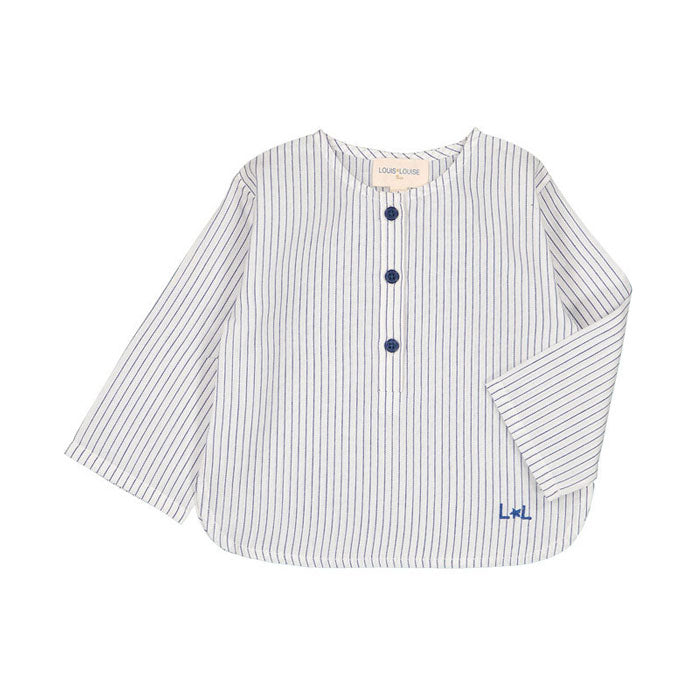 Louis Louise Navy Striped Oncle Shirt