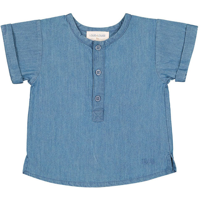 Louis Louise Blue Chambray Solal Baby Shirt