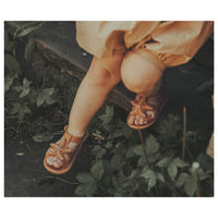Donsje Toast Grain Leather Starfish Baby Sandals