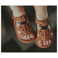 Donsje Walnut Nubuck Lady Bird Baby Sandals