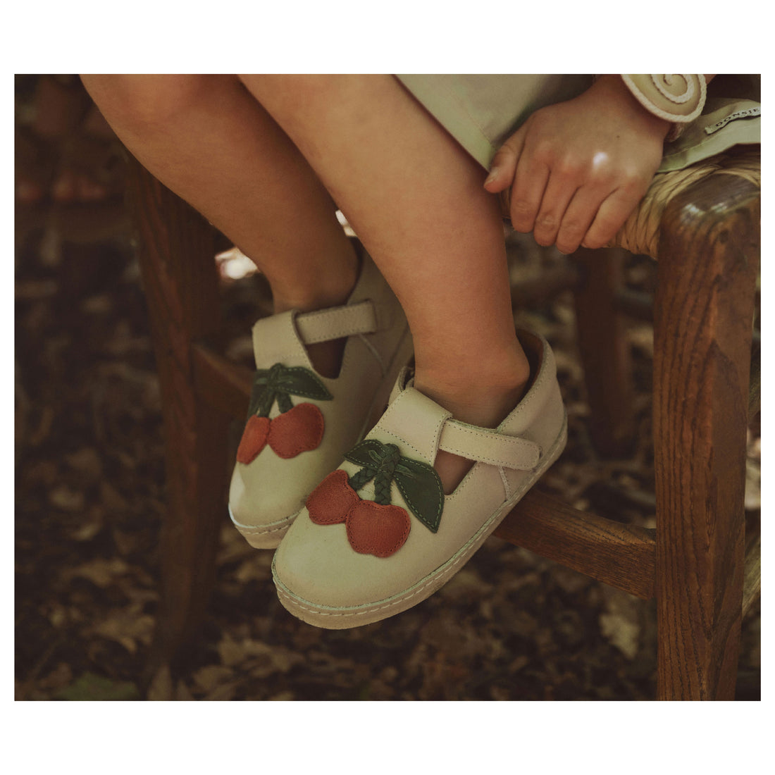Donsje Cream Clay Leather Cherry Bowi Shoes