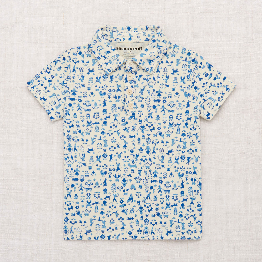 Misha and Puff Marzipan Country Walk Short Sleeve Polo