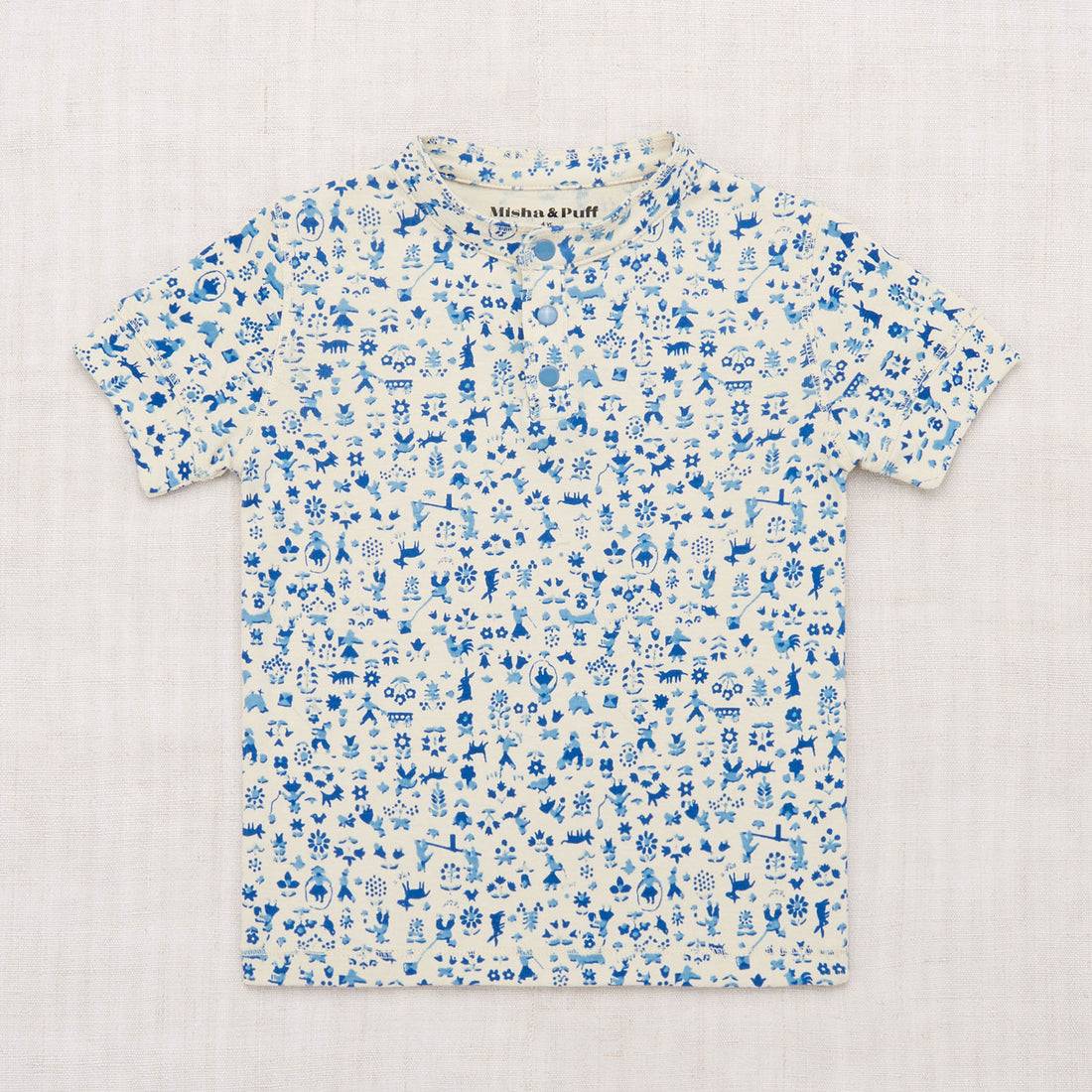 Misha and Puff Marzipan Country Walk Short Sleeve Vintage Henley