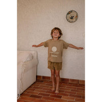 We are Kids Toffee + Logo Coconut Terry Liam Shorts