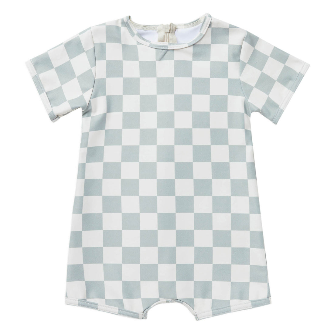 Rylee and Cru Shorty One-Piece | Light Blue Check