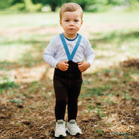 Silly Silas Brown/Blue Footed Cotton Tights