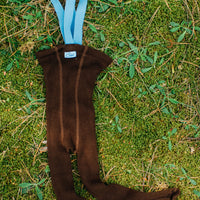 Silly Silas Brown/Blue Footed Cotton Tights