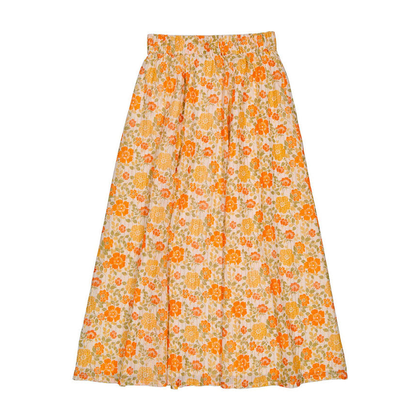 Louis Louise Orange Lurex Vintage Flower Duchesse Skirt