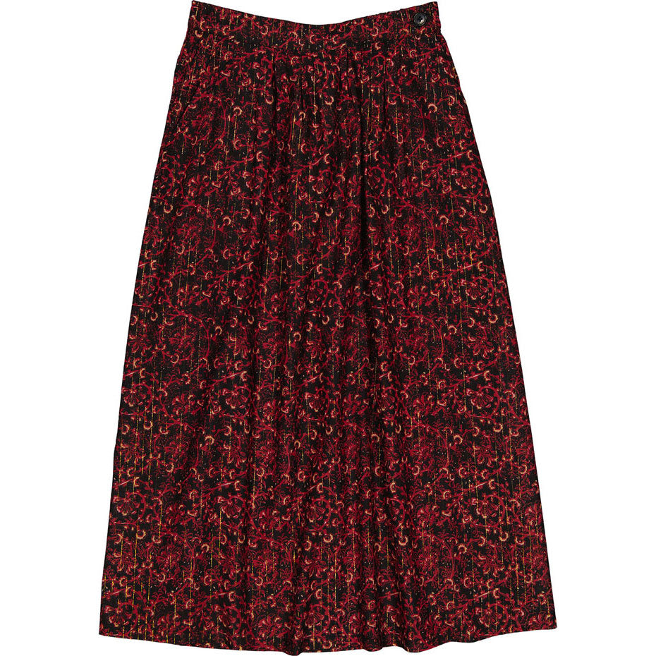 Louis Louise Black Indian Stripe Lurex Line Womans Skirt