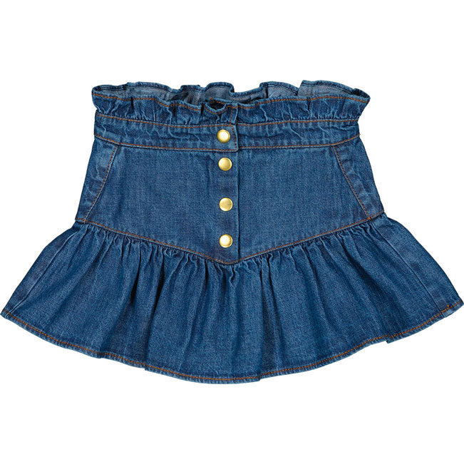 Louis Louise Denim Blue Pipeau Skirt
