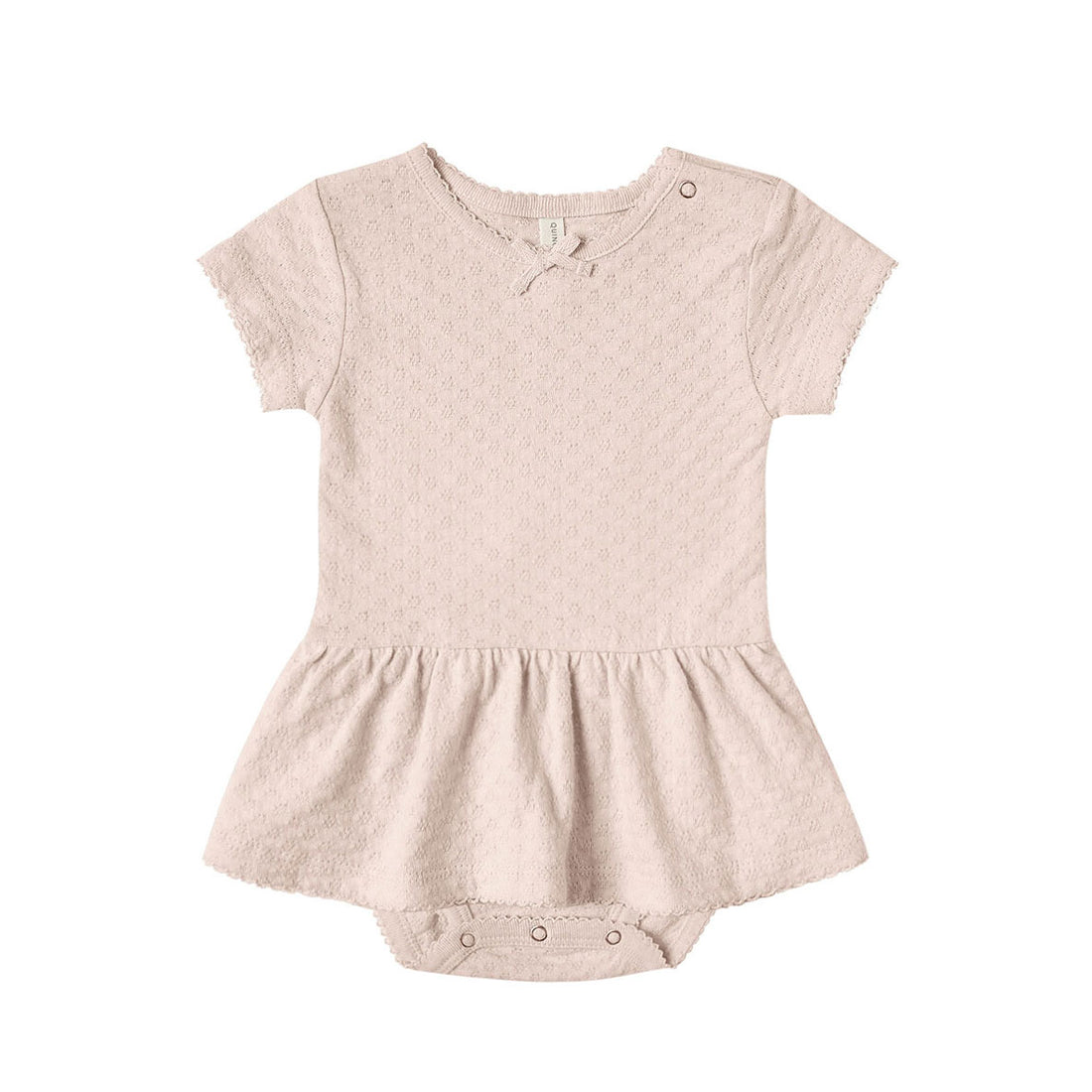 Quincy Mae Petal Pointelle Skirted Onesie
