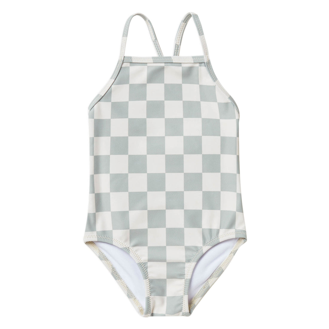 Rylee and Cru Sky One-Piece | Light Blue Check