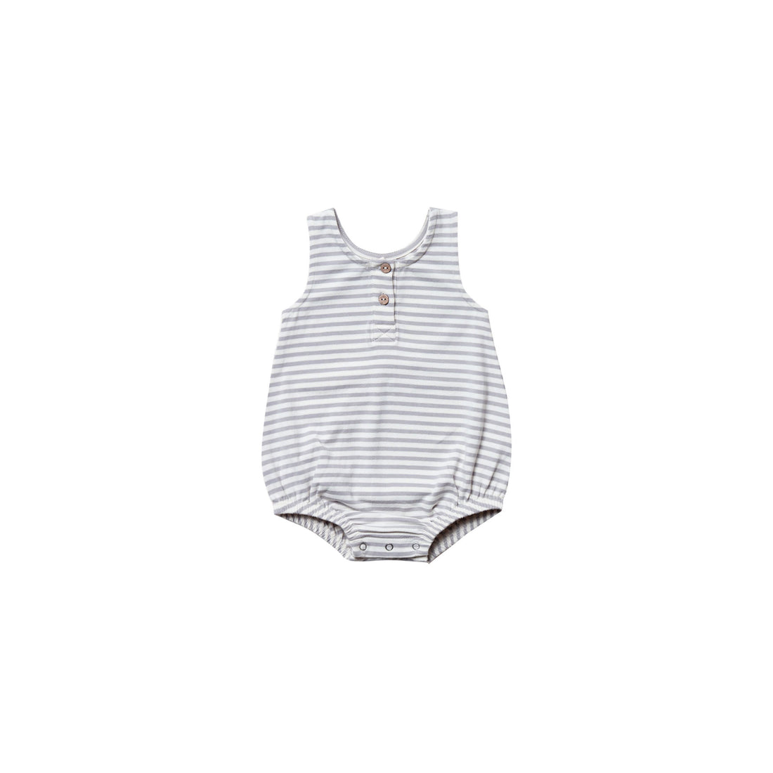 Quincy Mae Grey Stripe Organic Brushed Jersey Sleeveless Bubble