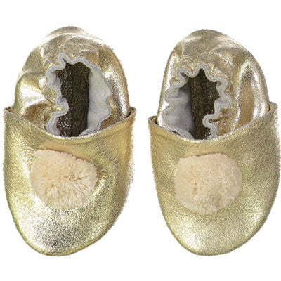 Louis Louise Gold/Cream Show Slippers
