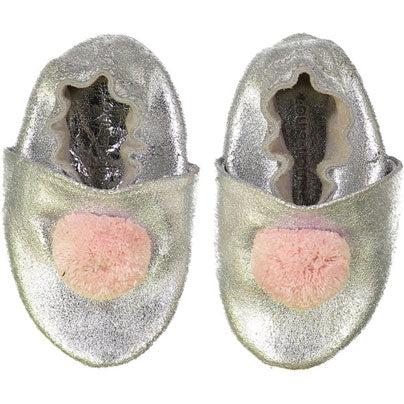 Louis Louise Silver/Pink Show Slippers