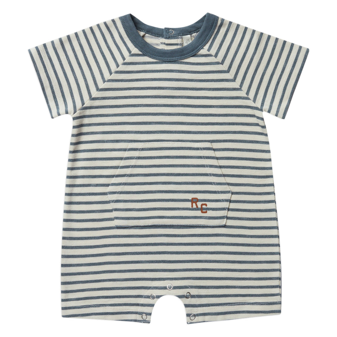 Rylee and Cru Slub Knit Romper | Sea Stripe