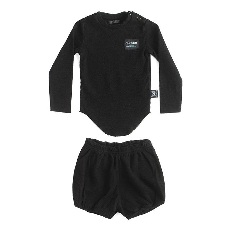 NUNUNU Black Slub Set