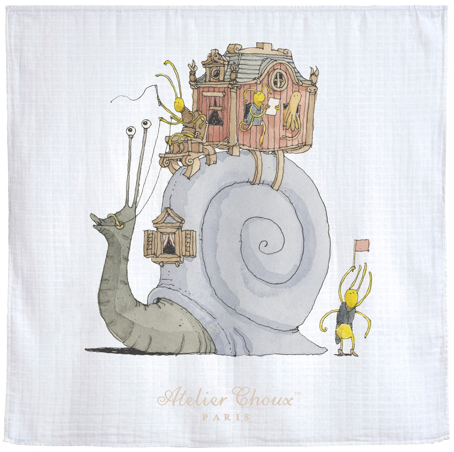 Atelier Choux  Snail Riding Mini Swaddle