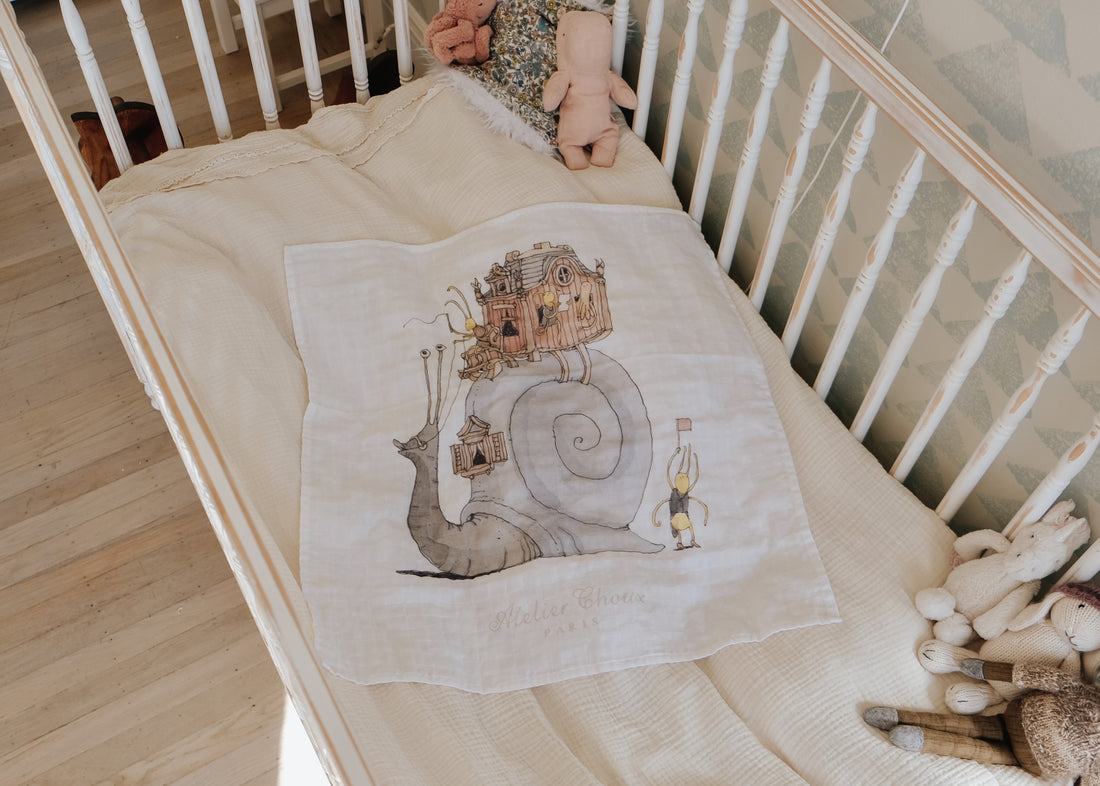 Atelier Choux  Snail Riding Mini Swaddle
