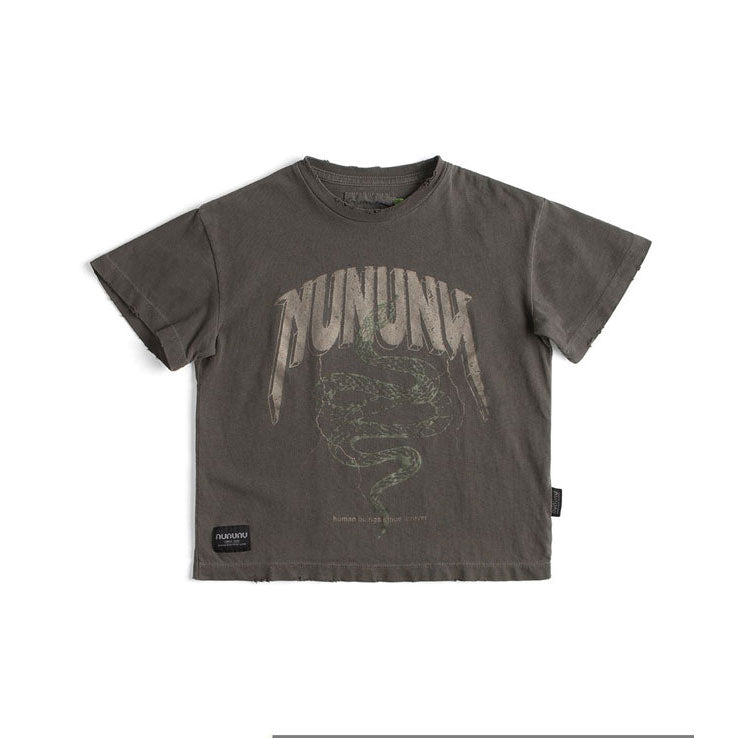 NUNUNU Dyed Graphite Snake T-shirt