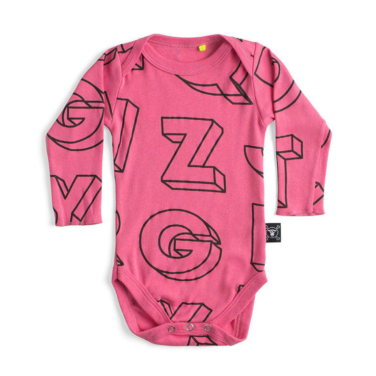 NUNUNU Hot Pink Soft Solid Onesie