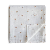 Mushie Muslin Swaddle Blanket Organic Cotton - Sparrow