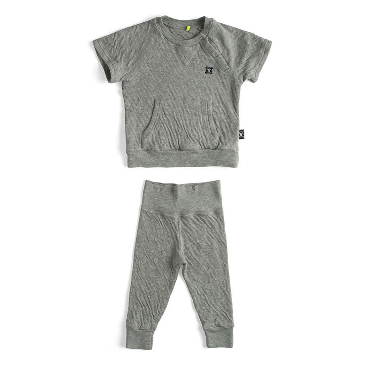 NUNUNU Heather Grey Sports Set