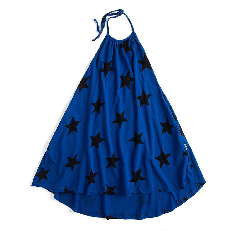 NUNUNU Blue Star Collar Dress