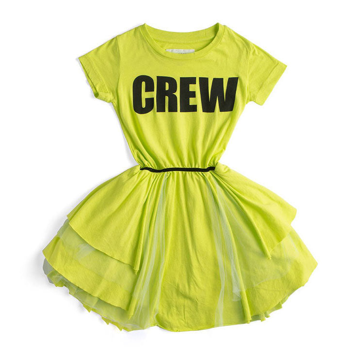NUNUNU Hot Yellow Summer Layered Dress