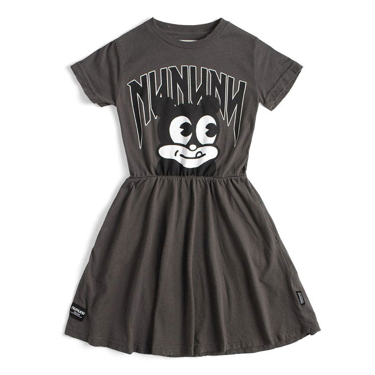NUNUNU Dyed Graphite Summer T Dress