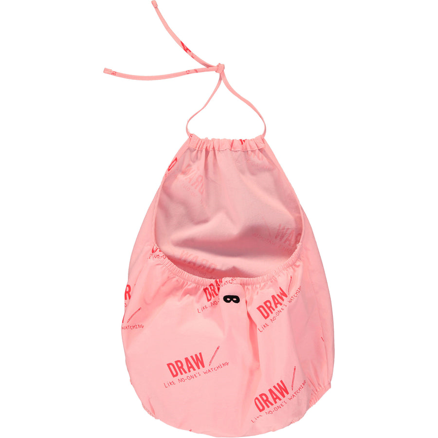 Beau Loves Washed Pink Draw Sunsuit
