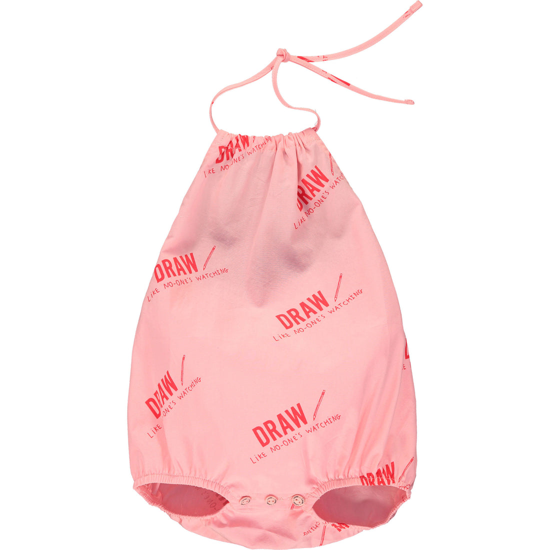 Beau Loves Washed Pink Draw Sunsuit