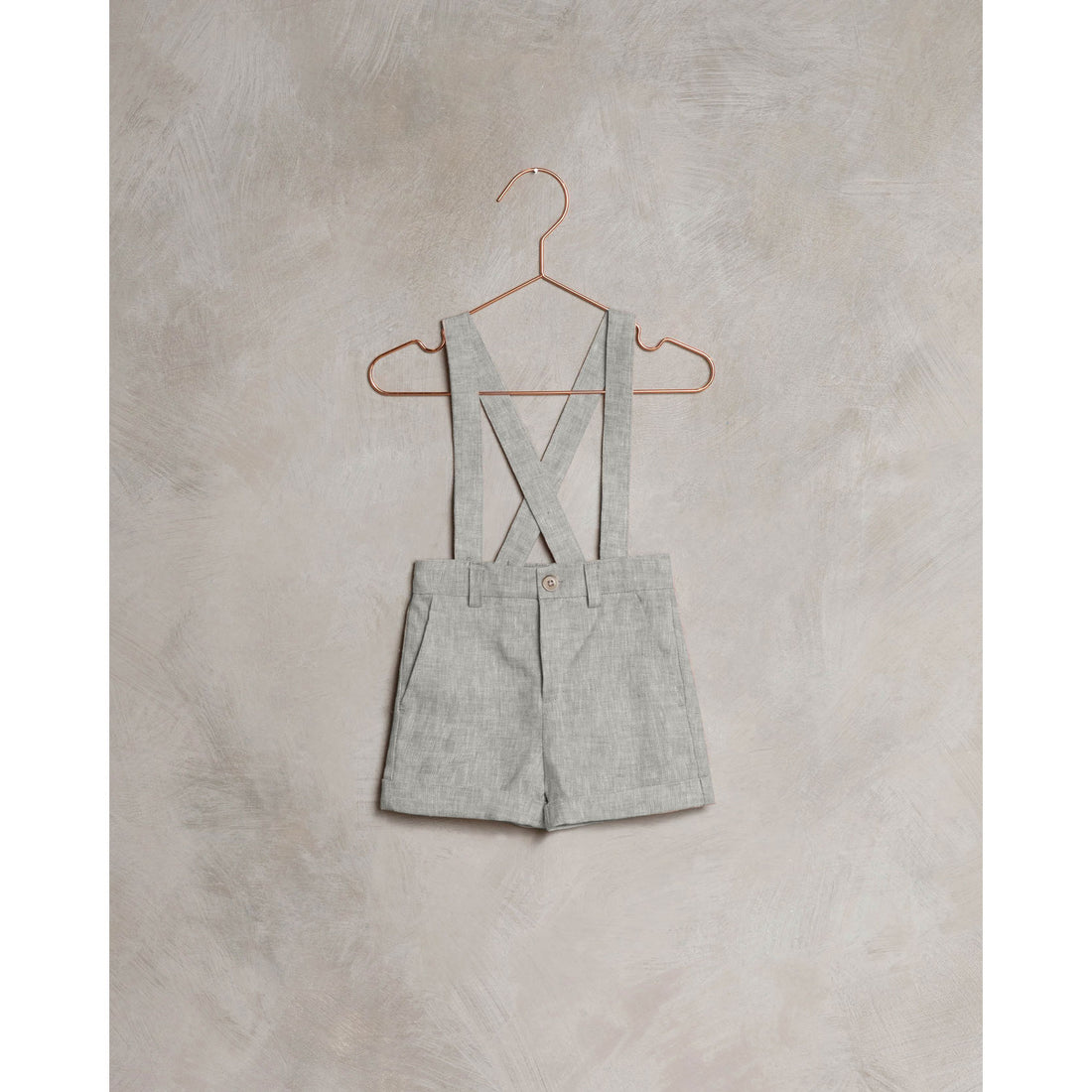 Noralee Dusty-Grey Suspender Short | Heathered Dusty Grey