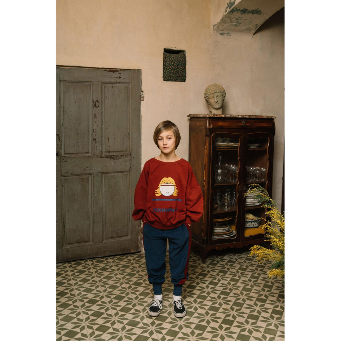 We are Kids Rouille + Print Tennisman Tony Sweat