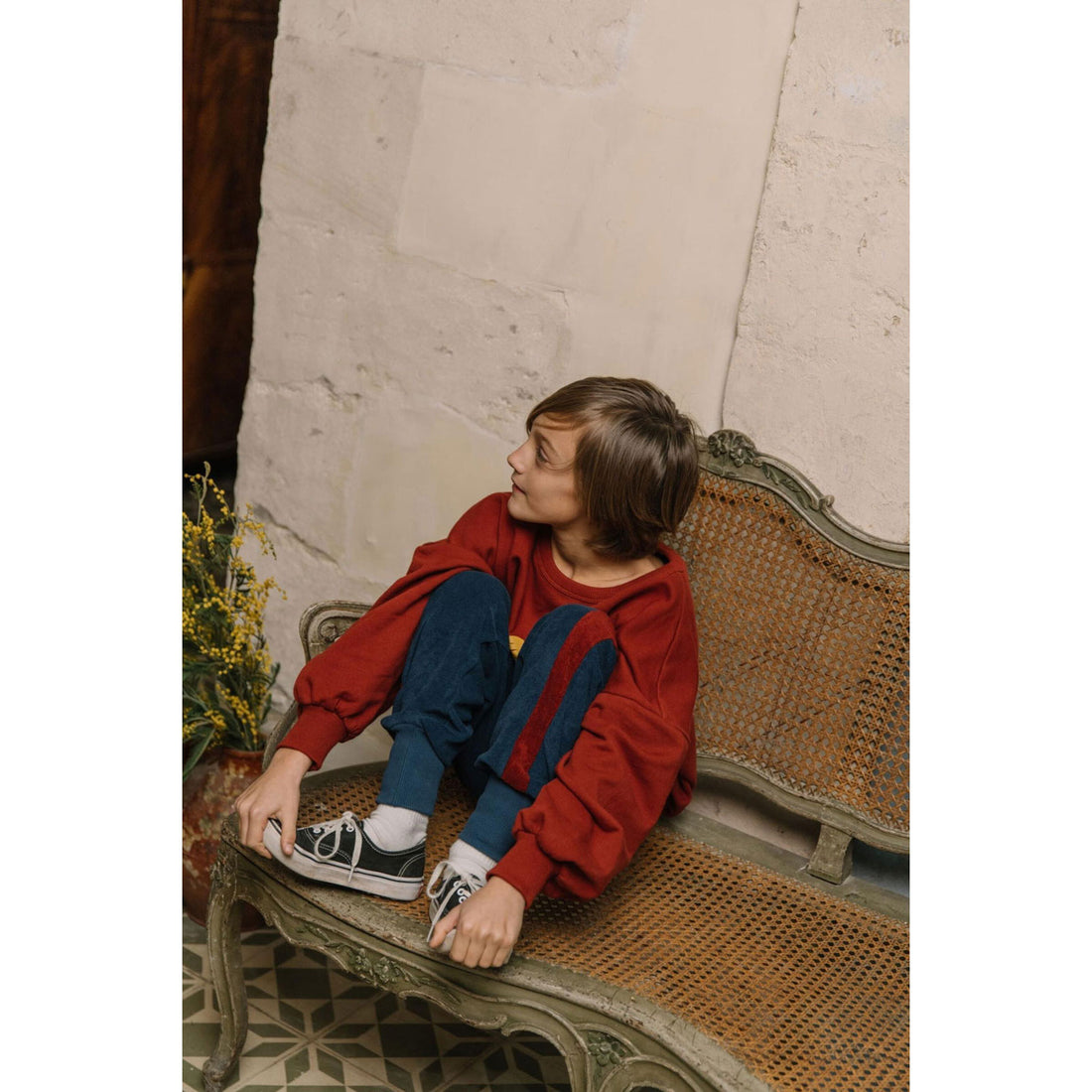 We are Kids Rouille + Print Tennisman Tony Sweat