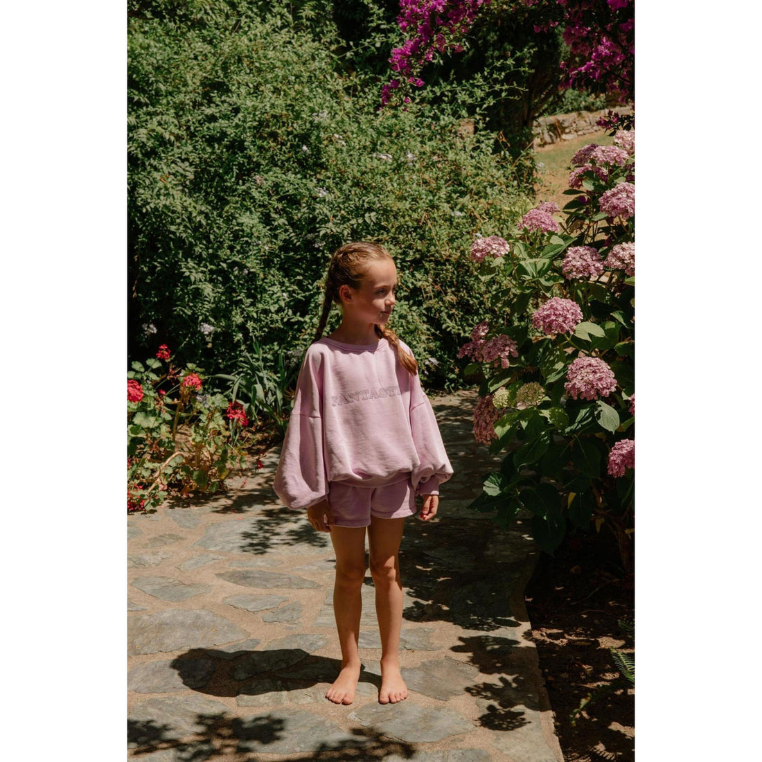 We are Kids Super Pink + Print Fantastico Fleece Sweatshirt